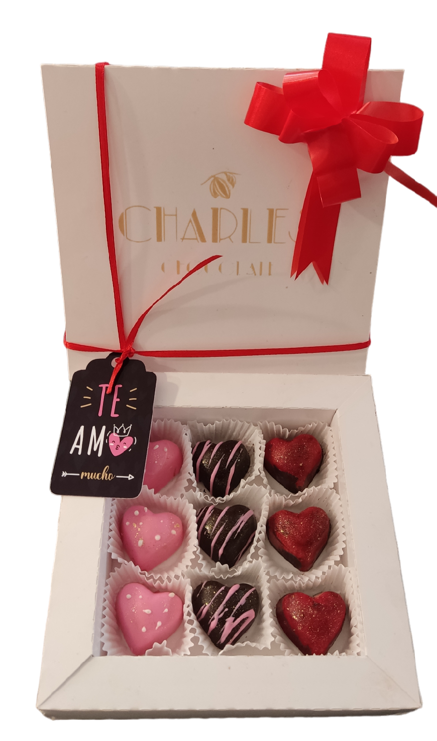 9 Bombones De Chocolate 3 Sabores Mix San Valentín Regalo – Charles  Chocolate